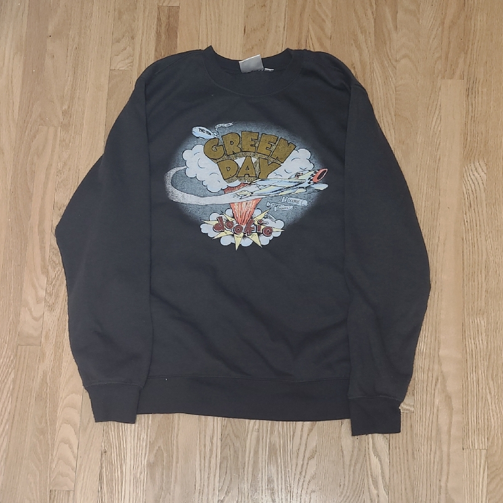 Green Day Black Graphic Sweater